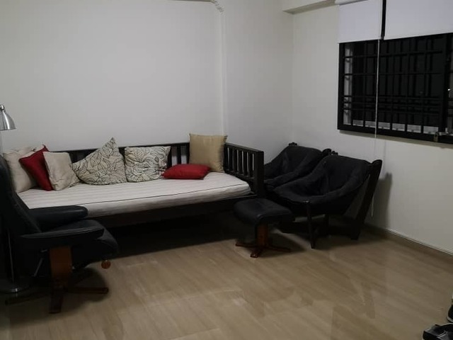 Room for Rent and Spacious Living Hall with day bed