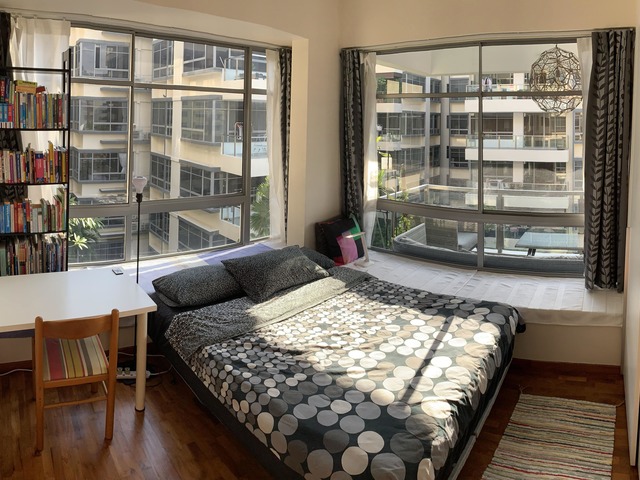 Spacious room with pool view & new mattress @Aljunied (all-inclusive); bright, quiet; no agent fee