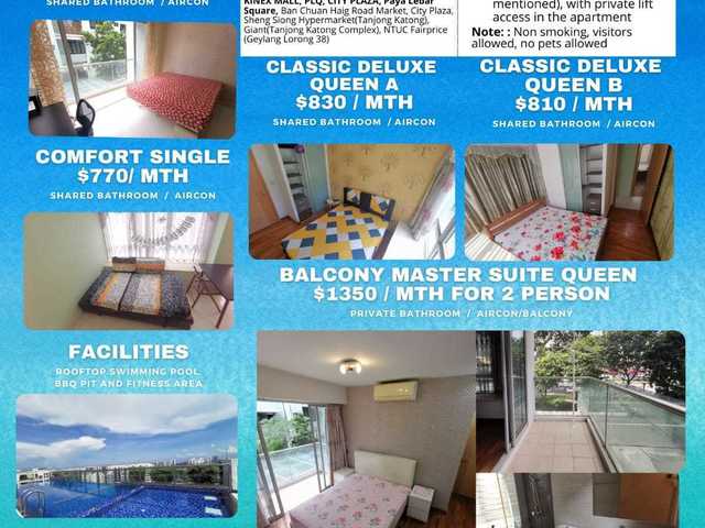 Geylang MRT -Esta Ruby - Master Suite Room