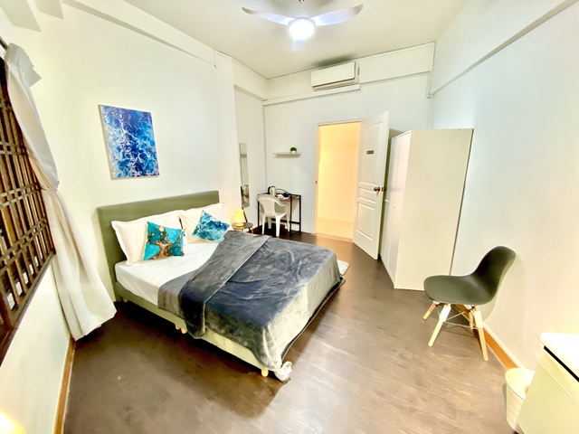 Vision co-living common room with shower