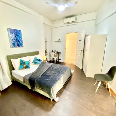 Vision co-living common room with shower