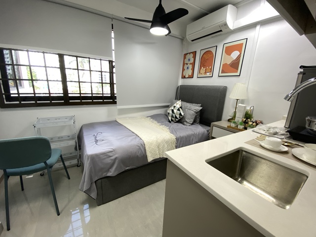 Studio room with kitchen attached (common room)