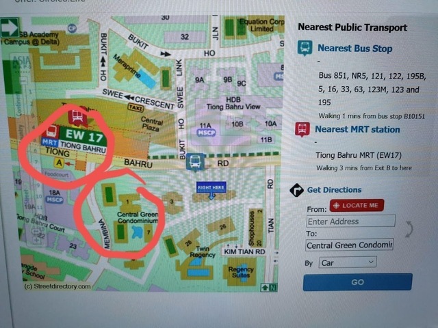 Prime location, 3 mins walk to MRT - Right Next To Tiong Bahru MRT!