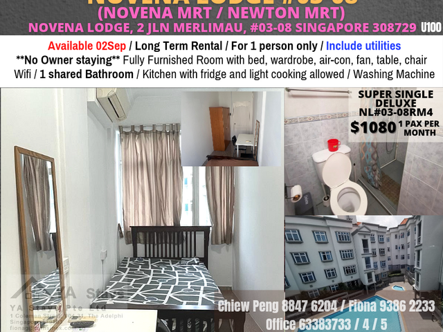 Ritz Mansions - Available 1st Sep - Single Room/Aircon/Wifi/No owner staying/No Agent Fee