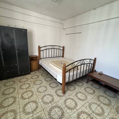 Nice and cosy large master bedroom with attached toilet