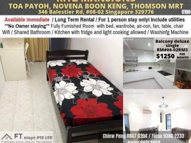 Room For Rent - RITZ MANSIONS RM3