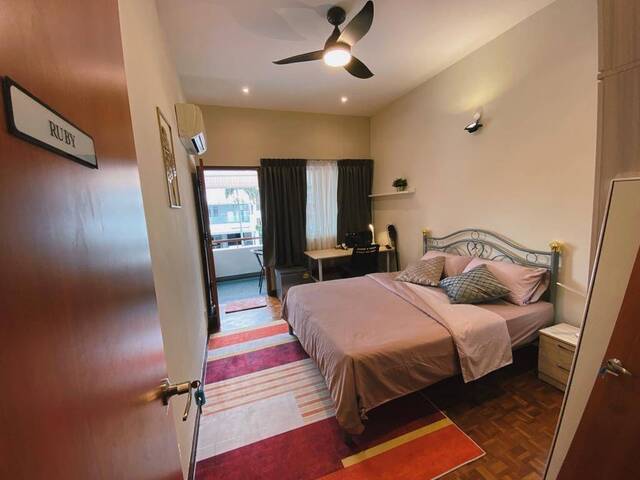 Vision co-living common room with balcony