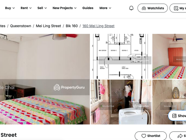 Blk 160 Mei Ling - $1000 for 1 guy (Aircon + WiFi) - 5 mins walk Queenstown MRT