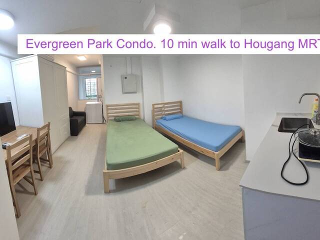 Studio flat at Hougang, Evergreen Park Condo