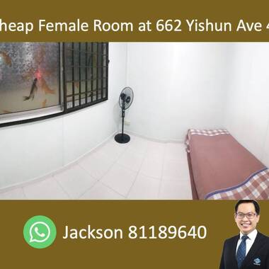 Female room - Blk 662 yishun ave 4