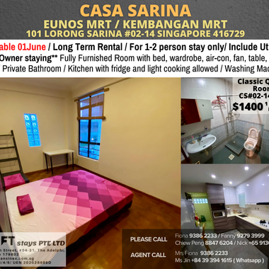 Room For Rent - Near Kembangan MRT