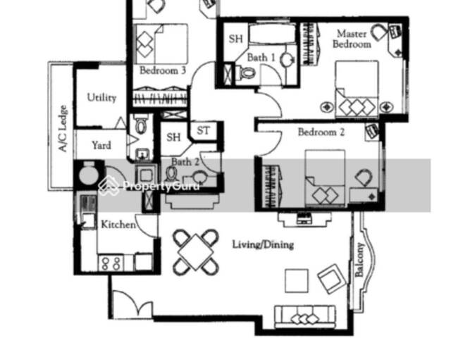 GUILIN VIEW CONDO - 5 mins walk Bt Gombak MRT - 2 bedder 2 bath