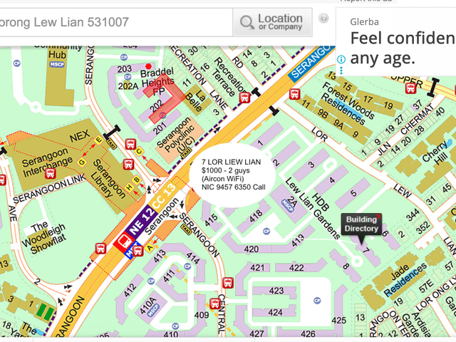 Blk 7 Lor Liew Lian - $1000 for 2 guys (AIRCON + WIFI) - walk to SERANGOON MRT