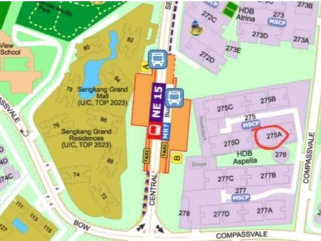 $500 Sengkang Area Singapore 541275 Buangkok MRT* 万国地铁站