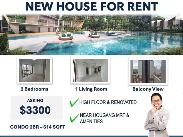Rent 2-Bedroom Flat - Hougang Riverfront Residences