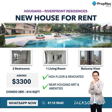 Rent 2-Bedroom Flat - Hougang Riverfront Residences