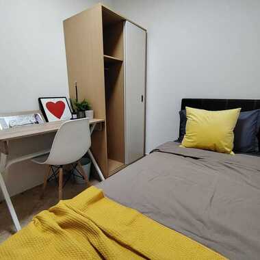 Newly Furnished Condo Premium Room with bed for rent in SIMEI.