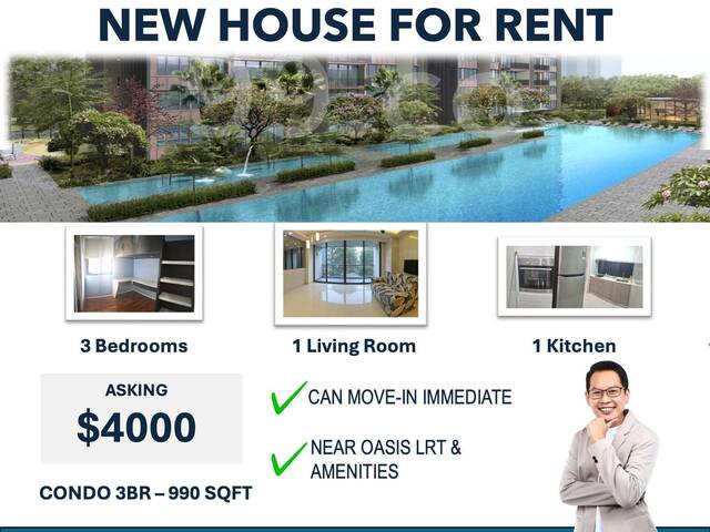 Rent 3-Bedder Condo at Punggol . Edgedale Plains.