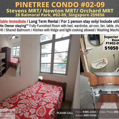 Room for rent / Near Newton, Near Orchard, Stevens MRT / Common room / 1pax stay / Available I