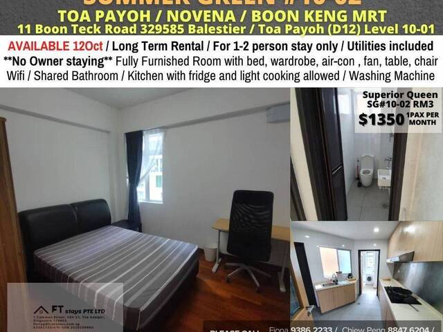 Room For Rent - Toa Payoh / Boon Keng / Novena MRT