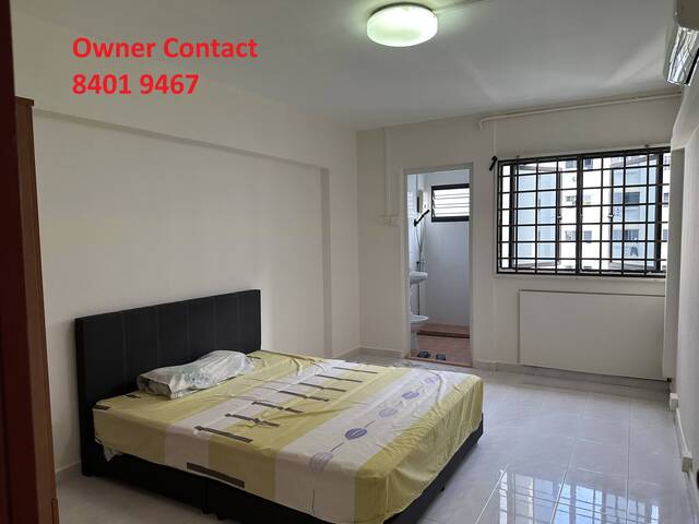 Tampines Central. No Agent Fee. Whole Unit. 1 Master bedrm + 1 Common bedrm + 2 Bathrooms