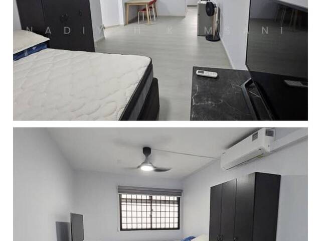 2 bedroom, combined into 1 become studio apartment