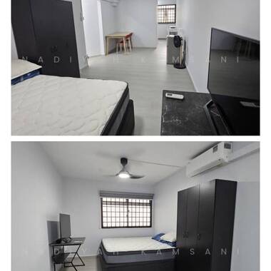 2 bedroom, combined into 1 become studio apartment