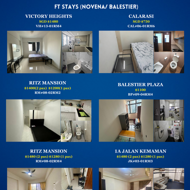 Room for rent / Toa Payoh, Novena, Newton MRT / 1-2 pax stay / Available Mar 31