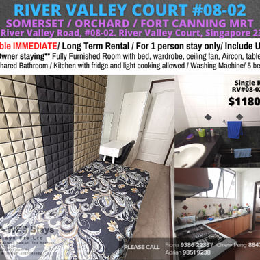 Room for rent / Orchard / 1 pax stay / Available Immediate