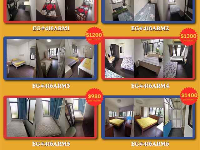 Common Room/ Kembangan, Bedok, Eunos MRT/ 1 pax/ Available Immediate