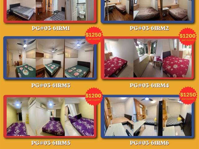 Room for rent/ Near Clementi, Dover MRT/ For 1-2 pax/ Available Immediately