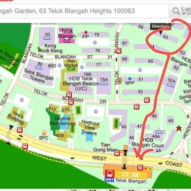 Master room @ Blk 64 Telok Blangah - $1200 for 1 lady (aircon wifi MRT)