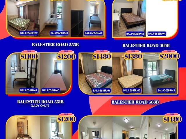 561B Balestier, Singapore 329877/BALESTIER / NOVENA / TOA PAYOH MRT/ 1-6 pax/Available Immediately