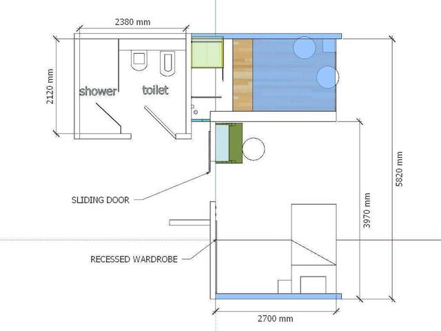 THE WOODS, common room for 1 pax (OWN BALCONY) - own washing machine