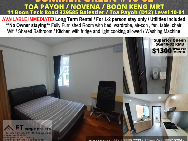 Room for rent / Toa Payoh, Novena / Common room / 1pax stay / Available May 10