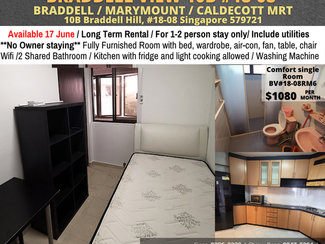 10B Braddell Hill/#18-08, Singapore 5797... pax/Available 17 June
