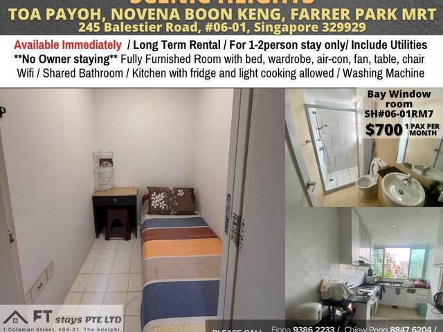 Scenic Heights/Common room/1-2 pax/Available Immediate
