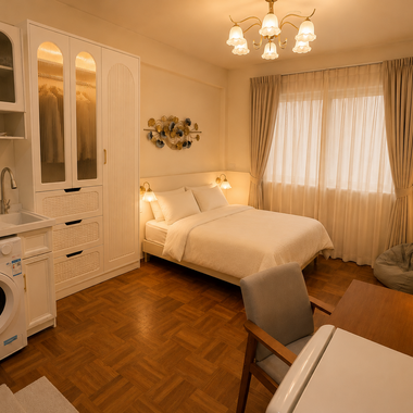$1900 | No Agent Fees | The Koon Serenity Studio | Private Ensuite Studio | Near MRT, East Coast &