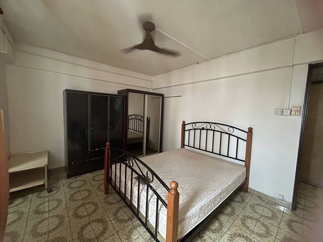 Nice and cosy large master bedroom with attached toilet