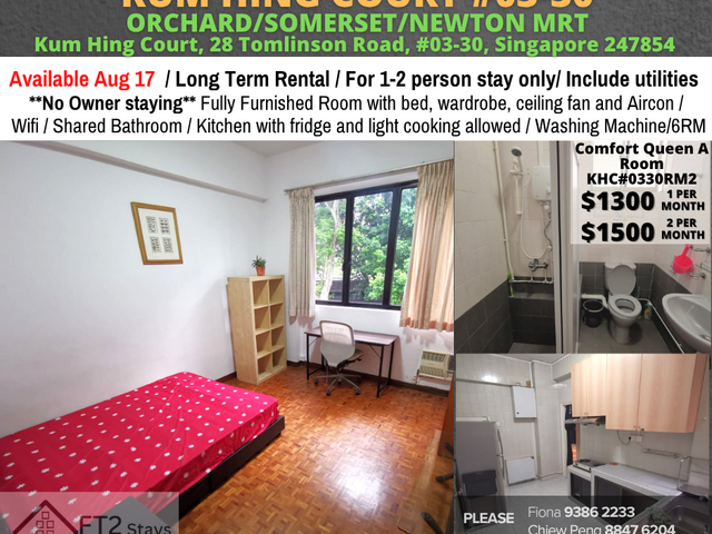 Available Aug 17 / Long Term Rental / For 1-2 person stay only / Include utilities