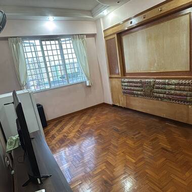 Partially furnished air con room for rent walking distance to MRT