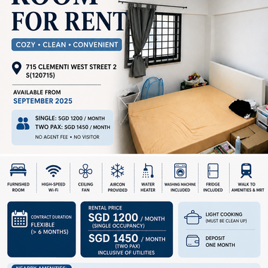 Cozy room for rent