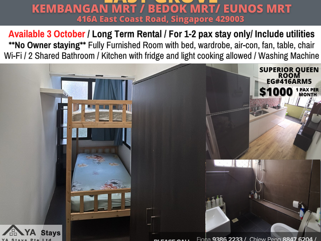 Room for rent / Kembangan MRT / Classic room / 1pax stay / Available 3 October