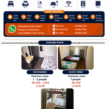Room for rent / Kembangan MRT / Classic room / 2pax stay / Available 3 October