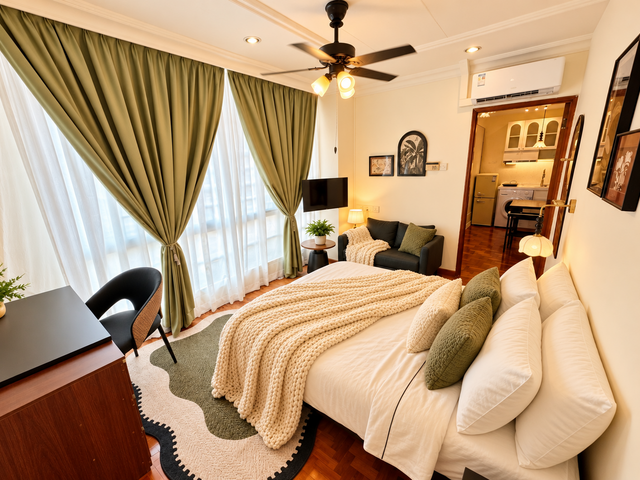 $2300| The Angin Haven Studio | Private Bathroom + Kitchenette | Spacious Designer Studio | Near Sim