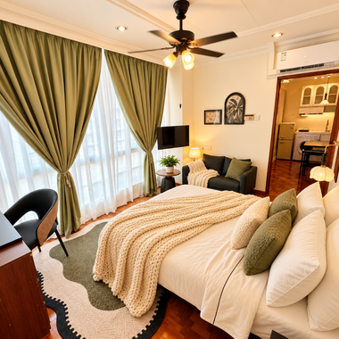 $2300| The Angin Haven Studio | Private Bathroom + Kitchenette | Spacious Designer Studio | Near Sim