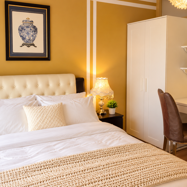 $1600 | No Agent Fees | Spacious Condo Room | No Owner | Queen Bed + Smart TV + WiFi | 5 Mins to Nov