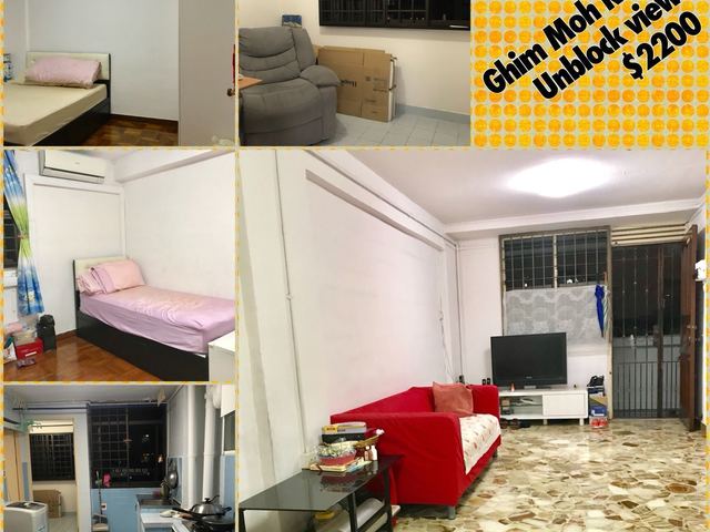6 Ghim Moh Whole unit 2 bedroom Fully furnish Aircon Asking $2200 Viewing whatapp Cavin 9767...
