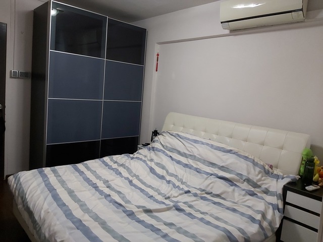 Spacious room with attached bathroom. Fully furnished.